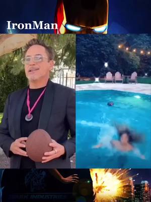 A post by @robertdowneyjr_520 on TikTok caption: #fyp #marvel #ironman #tonystark #swim