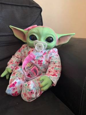 A post by @groguyodababy on TikTok caption: Link is on my profile to purchase a baby yoda reborn #grogu #Coming2America #babyyoda #foryoupage #fyp #babygrogu #reborn #reborns