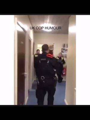 A post by @ukcops on TikTok caption: Police Officer gets Stuck in toilet! #Police #UKPolice #Stuck #Toilet #FYP #BigRedKey #Funny #Fail #PoliceFail