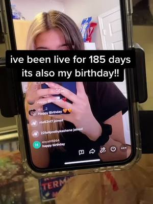 A post by @aarons.sunglasses on TikTok caption: day 185 and it’s my 21st birthday!! 🥳 #24hourlivestream #fyp #foryoupage #birthday