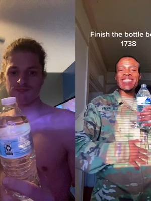 A post by @natezwigart1398 on TikTok caption: #duet with @yourlocalher0 sloppy but if you think you can beat me duet it 😈💪🏼 #fyp #fye #water #1738