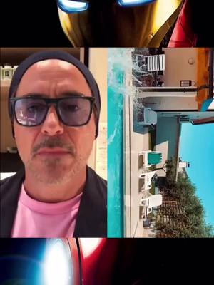 A post by @robertdowneyjr_520 on TikTok caption: #fyp #foryou #marvel #ironman #tonystark #avengers #swimmingpool