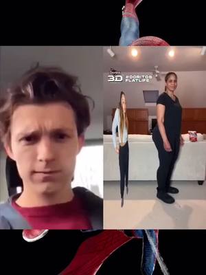 A post by @tomhollanddd1996 on TikTok caption: #fyp #foryou #tomholland #spiderman #doritosflatlife #3d