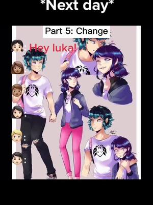 A post by @faeriechai.storys on TikTok caption: Part 5: Change Ooo a double date😏. #story #miraculousladybug #QuickerPickerRapper #Marinette #nino #alya #adrian #luka #fyp #foryoupage #dates