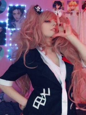 A post by @angelicxcos on TikTok caption: I’m back and I’m going to try and keep it that way! Thank you for all your guys support 😘💕 #danganronpa #junkoenoshima