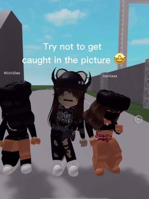 A post by @rblxwiggiessss on TikTok caption: Michellea and her poor lag😟 #roblox #trio #trend #friends #hide #fyp #foryou