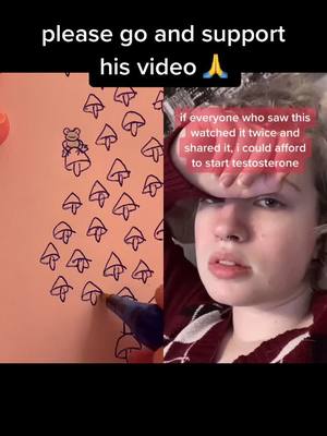 A post by @1follower1mushroom on TikTok caption: #duet with @delanymh one follower = one mushroom #fyp #fy #foryoupage #lgbt #lgbtq #trans #transgender