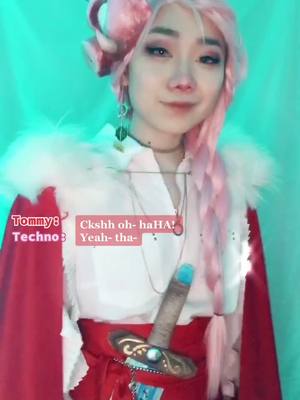 A post by @hanabooom on TikTok caption: Sorry for not postin for a while! I’ve been so busy irl 😭 | #technoblade #technobladecosplay #tommyinnit #dreamsmp #mcyt #mcytcosplay #tommy #fyp