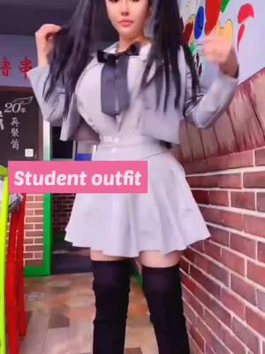 A post by @cinder1993 on TikTok caption: Student outfit#girls #RayBanElevatorDance #dancegirl