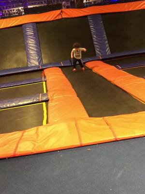 A post by @brendansmommy17 on TikTok caption: Haven’t really been posting slot of anything anymore but here’s Brendan at #skyzone for the first time he loved it ❤️#fyp