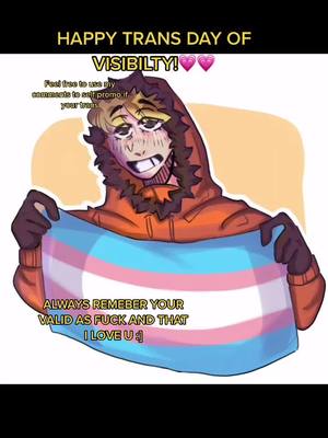 A post by @stick0x on TikTok caption: love u all, your all swag 💞😚 #transgender#transdayofvisibility#lgbtq #kennymccormick#southpark#sketch#art #YasClean#artist