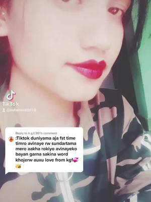 A post by @suhanaxettri10 on TikTok caption: Reply to @k.g.f.361