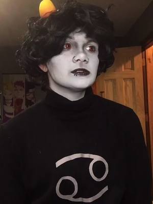 A post by @blackrosesmoothie on TikTok caption: so uh how is y’all’s day? #karkatvantas #homestuck #betatrolls #karkat