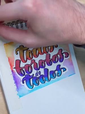 A post by @fridaylettering on TikTok caption: Todos forofos de todos. ¡Que nos queramos siempre más! Estoy en loop con esta canción☺️