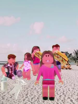 A post by @.brunettefamily on TikTok caption: At the beach🥰🏖 #GetCrocd #GoForTheHandful #roblox #family #kids #dance #parents #xyzbca #viral #foryoupage #foryou #fyp #fyp #fyp #fyp #fyp #fyp