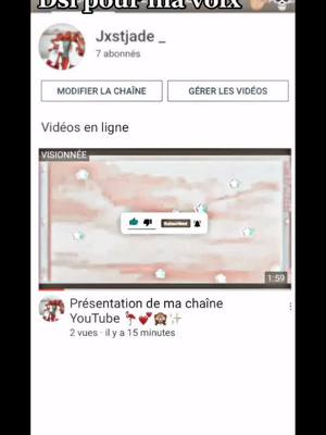 A post by @jadev1bee on TikTok caption: Ma chaîne YouTube : Jxstjade_ 💕🙈