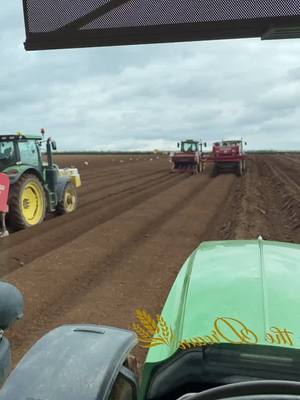 A post by @vern2010 on TikTok caption: #johndeere6155r #johndeere #commandpro #fyp #spuds #cornwall #backbritishfarming #destoning