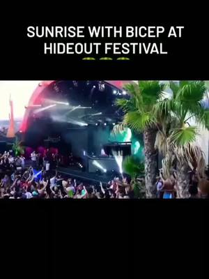 A post by @techno.television on TikTok caption: Meet sunrise with Bicep at Hideout Festival 😎☀️❤️ #bicep #fyp #viral #trending