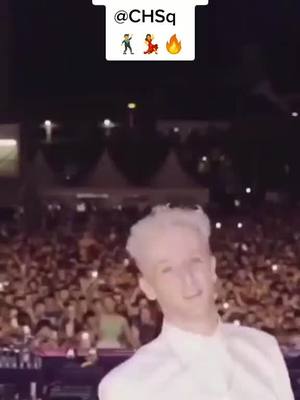 A post by @techno.television on TikTok caption: Denis Sulta sets the stage on fire at CHSq 🕺💃🔥 #denissulta #fyp #viral #trending