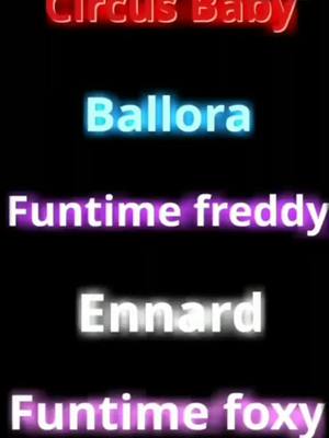 A post by @candy_the_cat_official_ on TikTok caption: #foryou #perte #fnaf #sisterlocationfnaf #baby #ennard #ballora #funtimefoxy #funtimefreddy