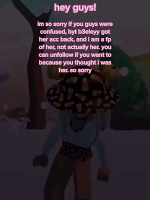 A post by @fav_b3eleyy on TikTok caption: sorry for confusion! #b3eleyy #fp #fyp #roblox