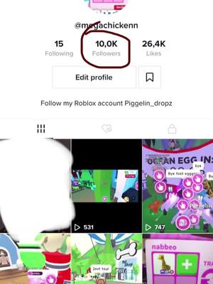 A post by @megachickenn on TikTok caption: THANK U SOOOO MUCH FOR 10K I LOVE U GUYSSS AHHHHH