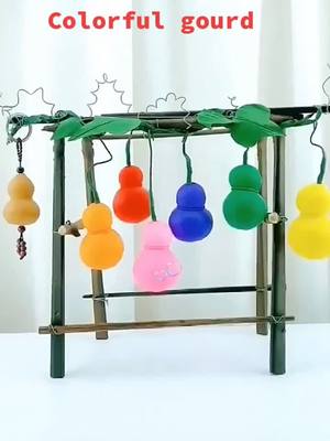 A post by @wangwei_girl on TikTok caption: #tiktok #Handmade #foryou #Colorful gourd