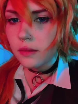 A post by @renthehuman.cos on TikTok caption: Hey ❤️🥰 Baby got a new wig for his birthday 🎉  #chuuyanakahara #bungoustraydogs #bungoustraydogscosplay #chuuyacosplay