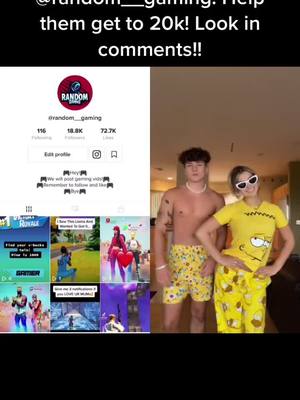 A post by @follow.4.1.back on TikTok caption: #duet with @sjbleau go follow @random__gaming There on the road to 20k. Help them out!! #viral #fyp #follow #help