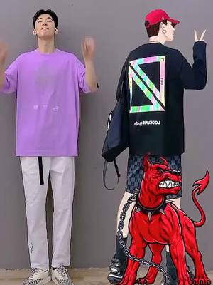 A post by @danielstone.ootd on TikTok caption: Do you love the red dog? 😂#卡點 #fyp #menfashion #menclothing #menwear #streetwear #fashion #outfitideas #outfit #ootdfashion