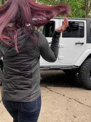 A post by @lauraashley93 on TikTok caption: Tiktok made me do it #jeepwrangler #jeepwranglerchallenge #badass