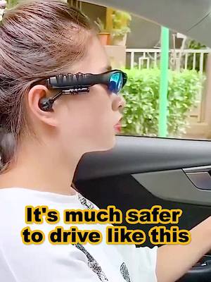 A post by @streetsnapgirld on TikTok caption: Bluetooth sunglasses, cool and convenient#goodthing #automomobile