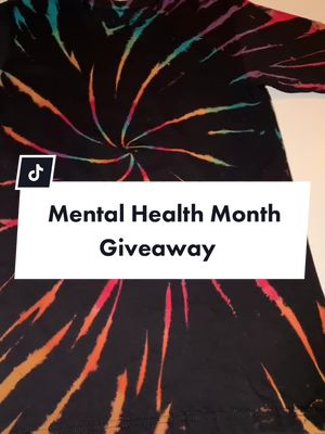 A post by @moderndye on TikTok caption: Giving away 3 Reverse Tees for Mental Health Month! #mentalhealthmatters #SelfCare #giveaway #tiedye