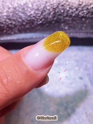 A post by @glorianailart on TikTok caption: What color next?#foryourpage #donailswithme #polygeltutorial #glitternail #diynailsathome