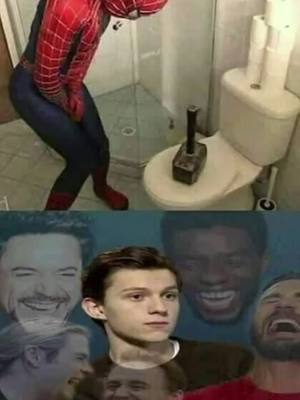 A post by @marvel._.simps on TikTok caption: Poor Tom ahah😭🤣 #spiderman #tomholland #mcu