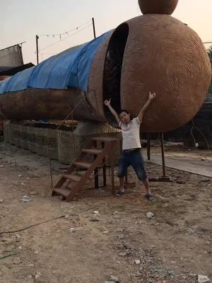 A post by @wenwanstreet on TikTok caption: It looks like a submarine, but it's made of wood!#machine #fypシ #mechanics #carve