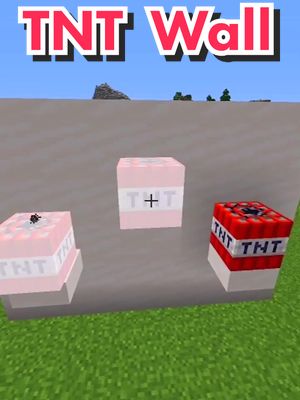 A post by @theminecraftuniverse on TikTok caption: Unbreakable Wall👀🧱 #Minecraft #block #building #tutorial #tnt