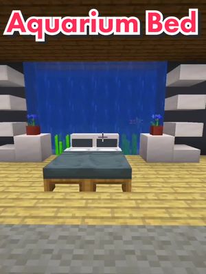 A post by @theminecraftuniverse on TikTok caption: Aquarium bed design🐙🐠 #Minecraft #block #building #tutorial #aquarium