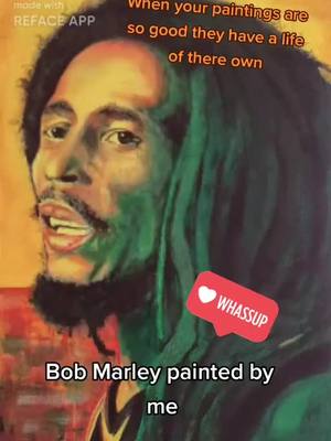 A post by @thevervetopaint on TikTok caption: #bobmarley #whassup #paintingart #art #foryoupage