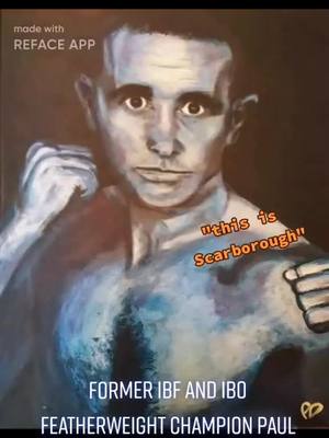 A post by @thevervetopaint on TikTok caption: Painting of Paul 'The Yorkshire Hunter' Ingle #paulingle #boxing #paintingart #scarborough #yorkshire