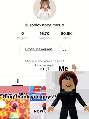 A post by @roblox._.storytimesx._ on TikTok caption: THANKS YOU GUYS SOOSOSOSOOA MUCH I CANT BELIEVE THIS WE HAVE FK 16.7K 😍😍