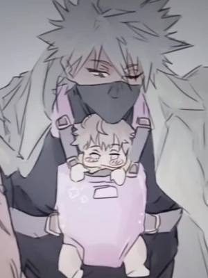 A post by @arsenalson_ on TikTok caption: Dad #Kakashi  AU part 2! #naruto #mightguy  #anime #art  #foryou