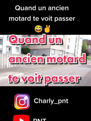 A post by @charly_pnt on TikTok caption: Il était super content 😄 #motard #moto #humour #jura #salins