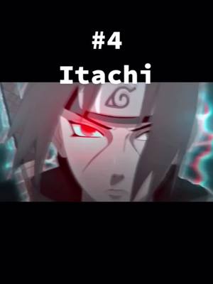 A post by @naruto_awesome on TikTok caption: #greenscreenvideo #naruto #anime #itachi #sharingan #top5 #4 #mankegyounsharingan #uchiha #mangekyou #strongest