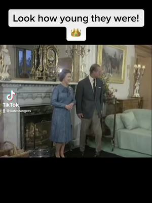 A post by @katesrangers on TikTok caption: The Queen and Prince Philip 😭❤️👑 #TheQueen #QueenElizabeth #PrincePhilip #DukeOfEdinburgh #HRH #RoyalFamily #Corgi #Dogs #Monarchy #British