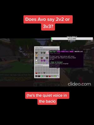 A post by @shad0wh3art on TikTok caption: Which one do you hear? #Minecraft #2v2 #3v3 #bedwars #stream #twitch #streamer #whatdoyouhear