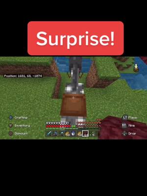 A post by @minecrafter.world on TikTok caption: Just found out you can speed bridge on a horse!#minecraft❤️ #minecrafterworld #minecrafting #minecrafters #minecrafter #fyp