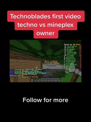 A post by @.technobladeclips on TikTok caption: Techno vs mineplex #techno #tech #technology #technoblade #dream #Minecraft #fortnite #foryou #fyp #4u #foryoupage #funny #viral #einstein #fypシ #smp