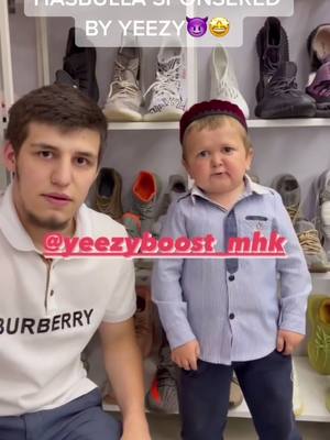 A post by @moezzooo on TikTok caption: hasbulla with yeezyz> #fyp #foryou #hasbulla #abdu