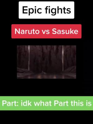 A post by @paxsfaxs on TikTok caption: Cr: Blackdiamonds AMV Epic fights Naruto vs Sasuke. #fy #fyp #naruto #anime